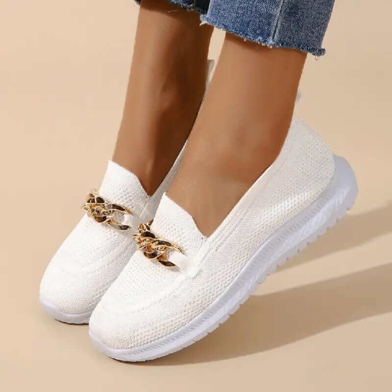 "Chaussures orthopédiques féminines élégantes, respirantes et antidérapantes avec semelle de soutien et fermeture éclair laté
