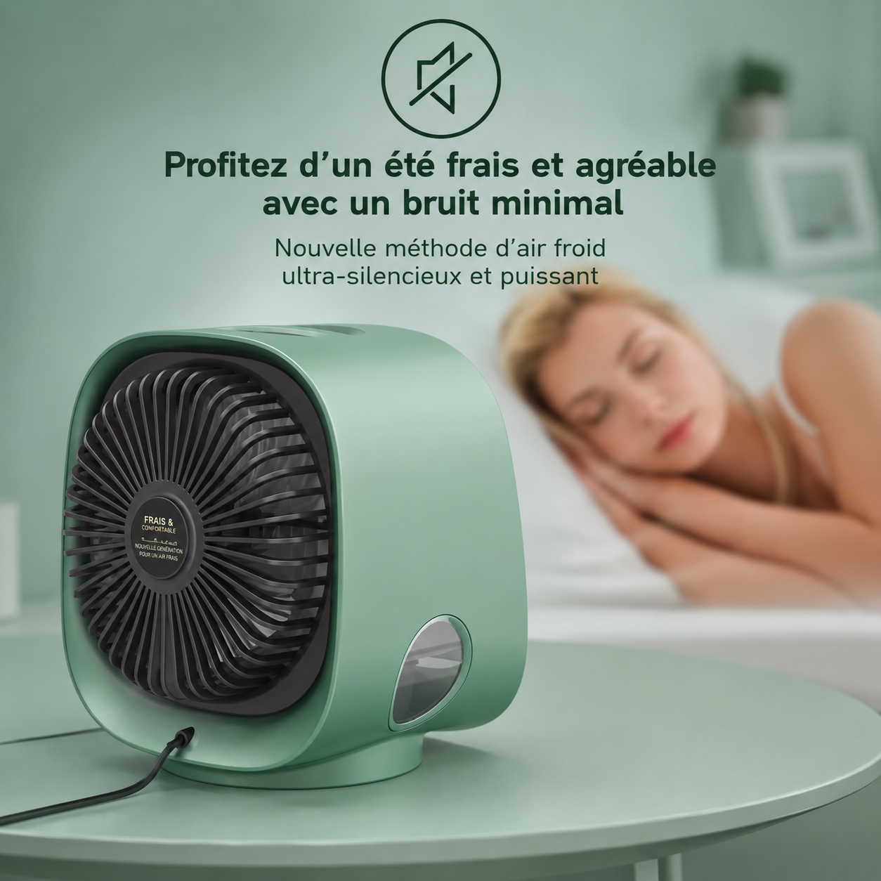 Mini Refroidisseur Bureau USB avec Veilleuse – Lovimora