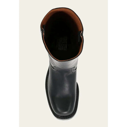 "Bottes hautes pour femmes en cuir avec talon bloc et bout carré, élégance et confort pour toutes occasions."