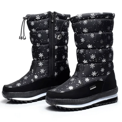 "Bottes de neige femme imperméables à doublure chaude, semelle antidérapante, pour conditions hivernales"
