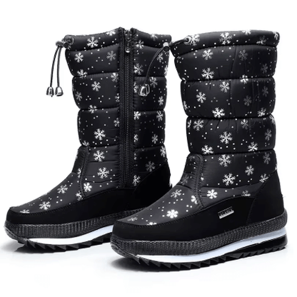 "Bottes de neige femme imperméables à doublure chaude, semelle antidérapante, pour conditions hivernales"