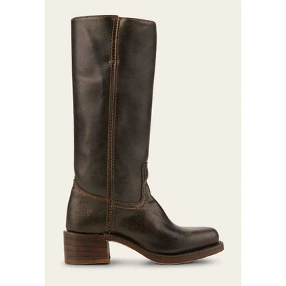 "Bottes hautes pour femmes en cuir avec talon bloc et bout carré, élégance et confort pour toutes occasions."