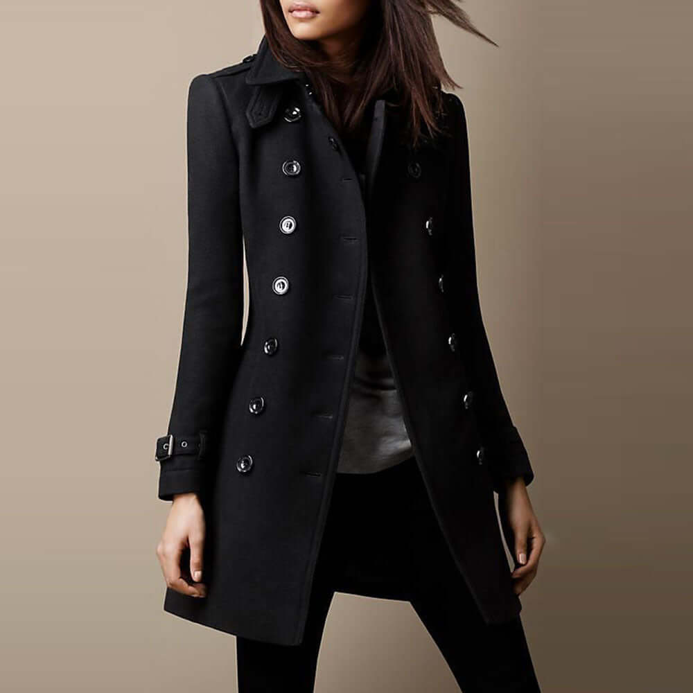 "Manteau femme en laine élégant, coupe flatteuse, idéal pour look chic et occasions variées, couleurs tendance."