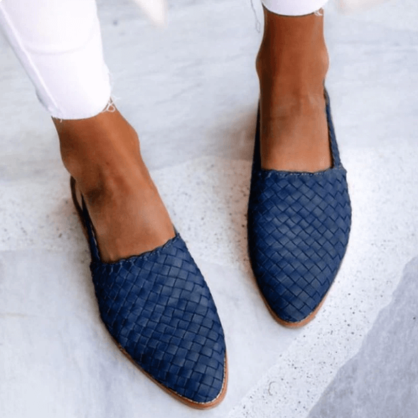 Chaussures Léna en cuir véritable, vue de dessus, élégantes et confortables, idéales pour femmes en quête de style et confort
