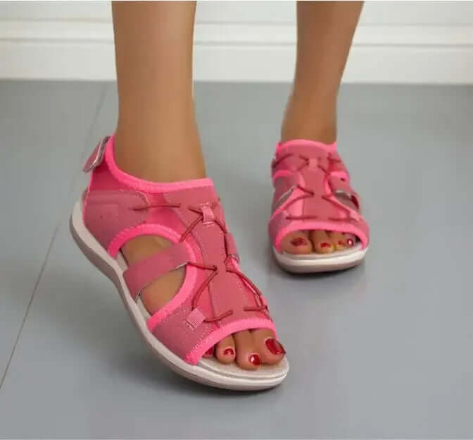 "Sandales pour femmes élégantes et confortables, couleur kaki, avec semelle antidérapante et soutien plantaire supérieur."