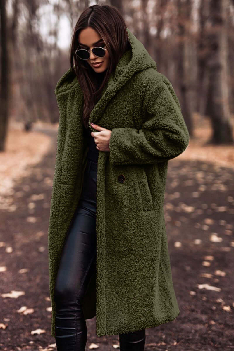 "Veste d'hiver élégante pour femme, beige, design intemporel, confort optimal, doublure douce, parfaite pour le froid."