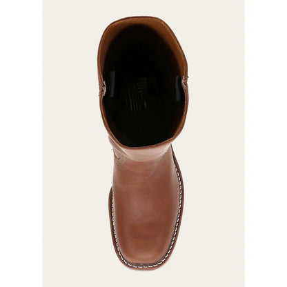 "Bottes hautes pour femmes en cuir avec talon bloc et bout carré, élégance et confort pour toutes occasions."