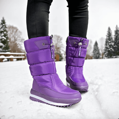 "Bottes de neige femme imperméables à doublure chaude, semelle antidérapante, pour conditions hivernales"