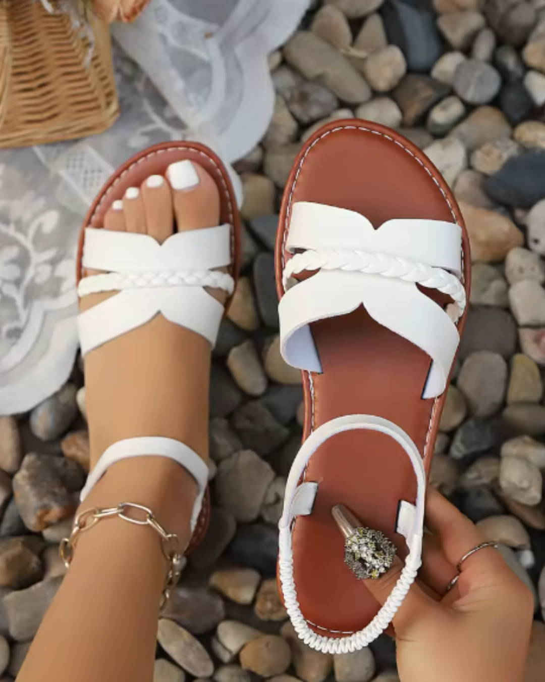 Sandales femme été à brides croisées – Lovimora