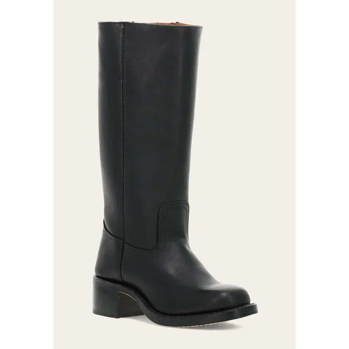 "Bottes hautes pour femmes en cuir avec talon bloc et bout carré, élégance et confort pour toutes occasions."