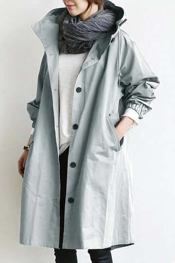 "Trench Saule pour femmes, imperméable chic, beige clair, coupe élégante, protection contre le vent, style intemporel."