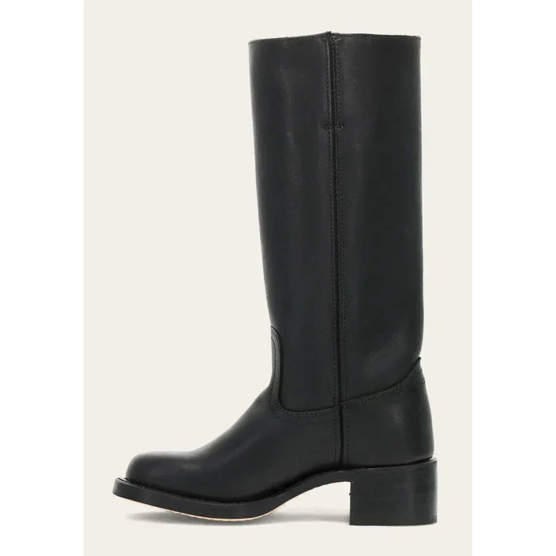 "Bottes hautes pour femmes en cuir avec talon bloc et bout carré, élégance et confort pour toutes occasions."
