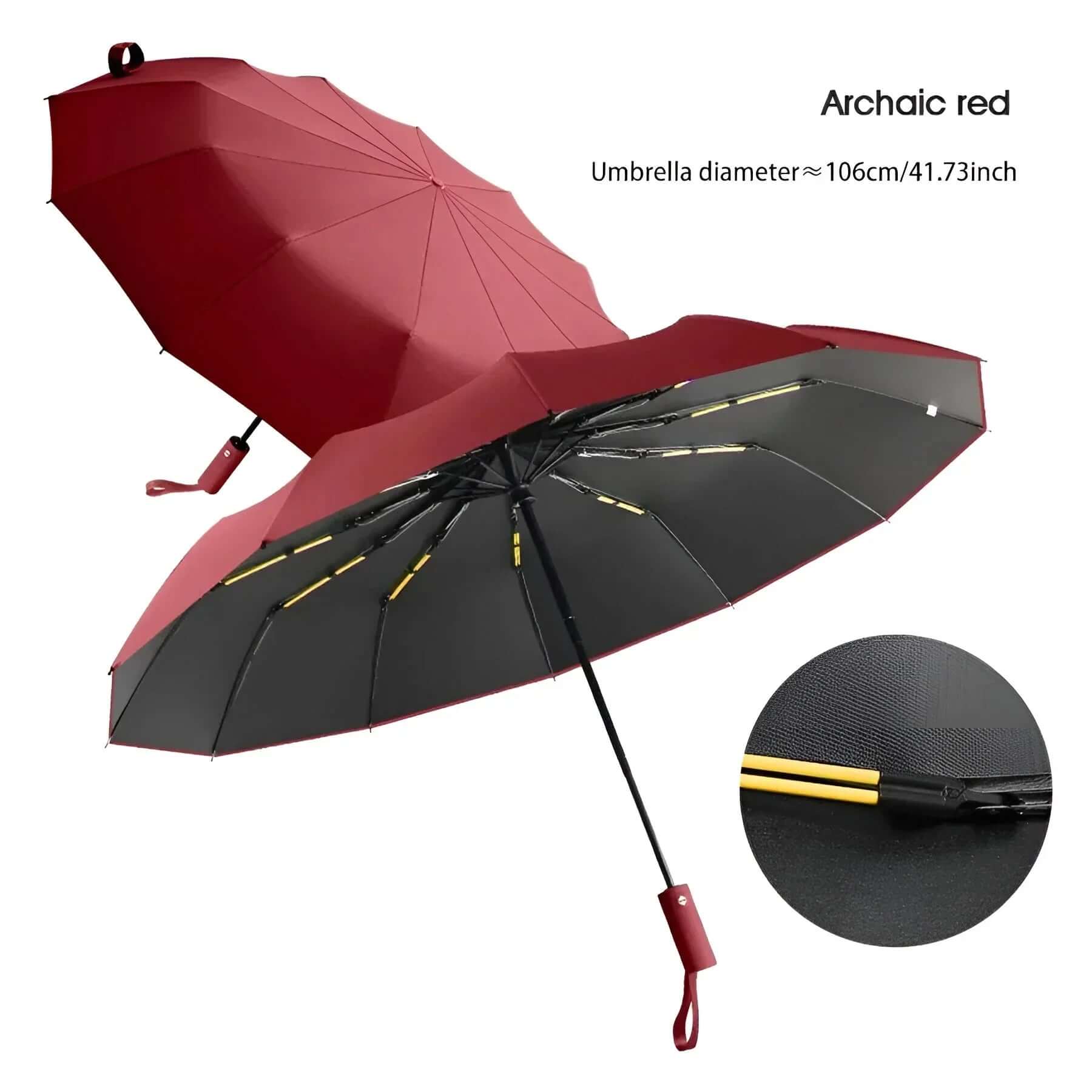 "Parapluie écologique durable beige, protection UV, matériaux recyclés, design moderne pour conditions météorologiques variée