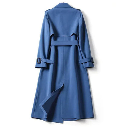 "Trench-coat Astra élégant et imperméable, vue avant, style chic avec tissu waterproof, couleur beige classic pour femmes"