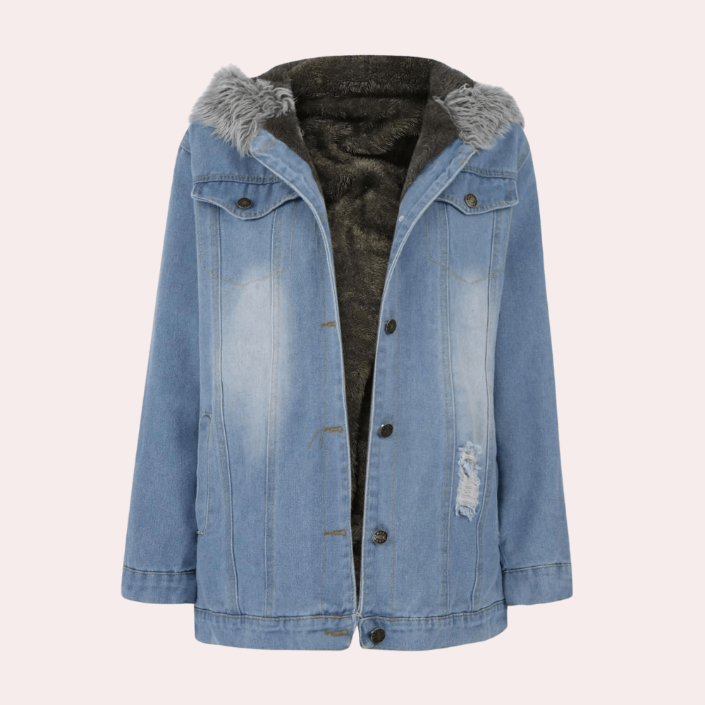 "Veste en denim de luxe noir pour femme avec coupe ample, élégante et polyvalente, idéale toutes saisons intermédiaires"