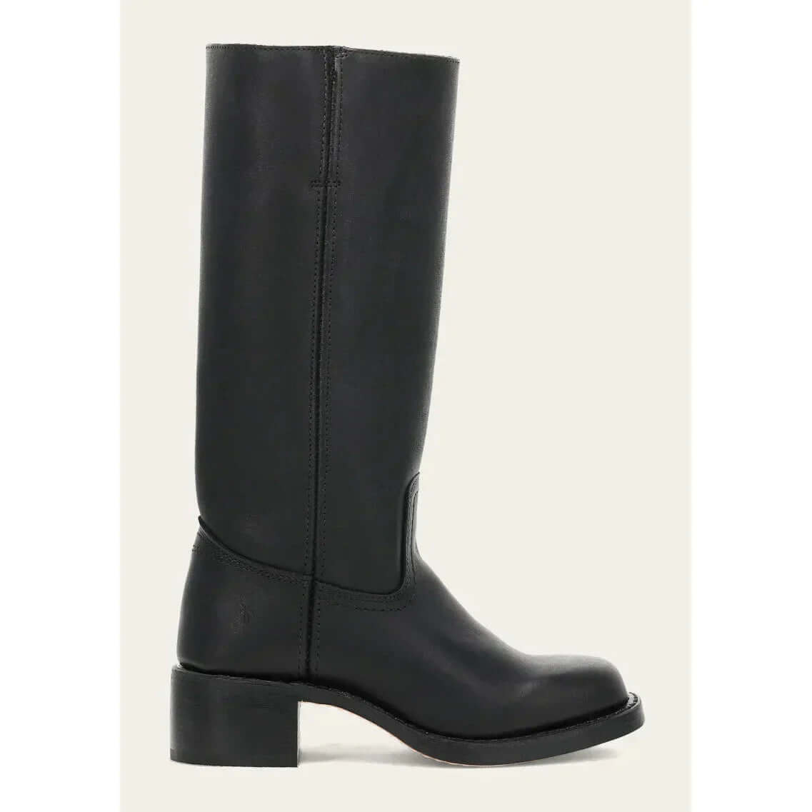 "Bottes hautes pour femmes en cuir avec talon bloc et bout carré, élégance et confort pour toutes occasions."