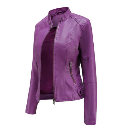 Veste en cuir camel pour femmes, chic et polyvalente, en cuir souple, apportant élégance et confort à toutes occasions.