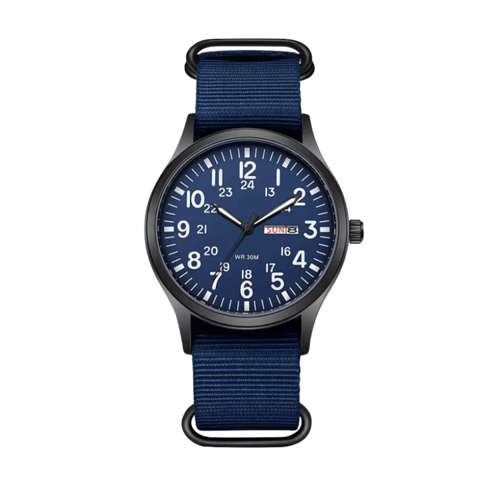 "Montre militaire étanche tactique avec cadran lumineux, design robuste, idéale pour missions extérieures et urbaines."