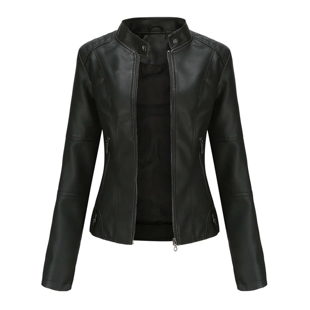 Veste en cuir camel pour femmes, chic et polyvalente, en cuir souple, apportant élégance et confort à toutes occasions.